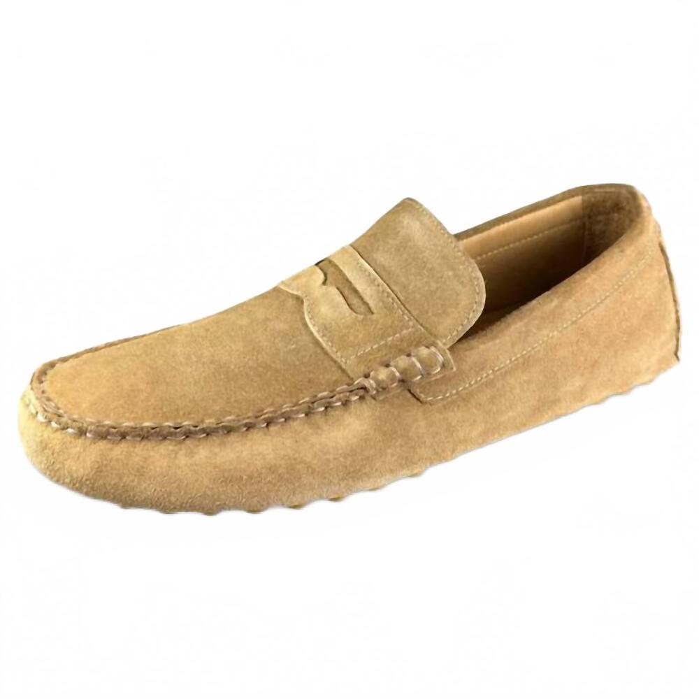 NEW JOHNSTON & MURPHY men's athens penny driver loafer in taupe
